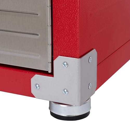 Seville Classics UltraHD Solid Steel Lockable Metal Storage Cabinet Locker Organizer, w/Adjustable Shelves for Garage, Warehouse, Office, Classroom, Granite, 48" W x 24" D x 72" H