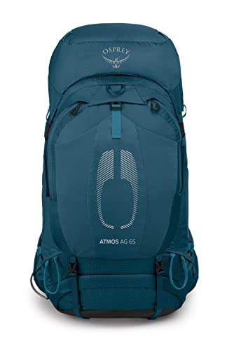 Osprey Atmos AG 65L Men's Backpacking Backpack, Venturi Blue, L/XL