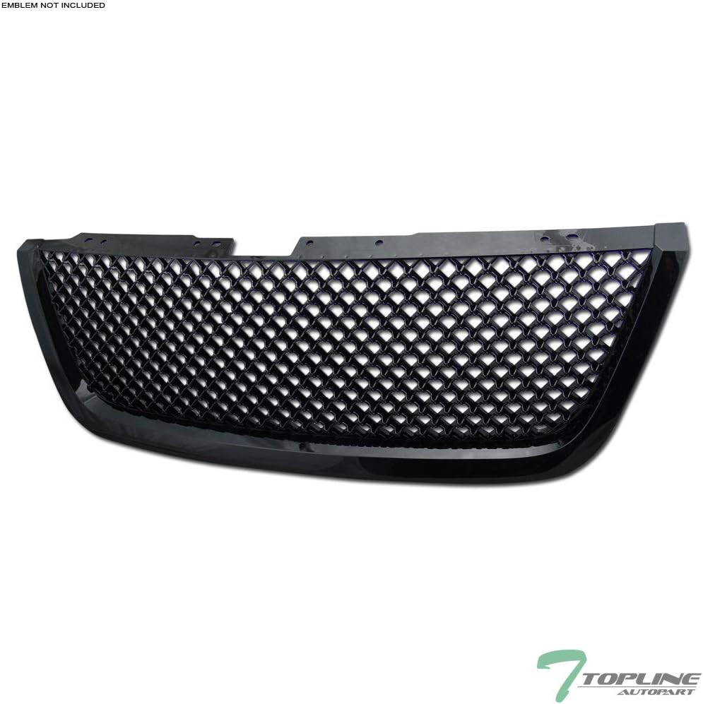TLAPS 7422444299292 For 2007-2012 GMC Acadia Glossy Black Mesh Front Grille