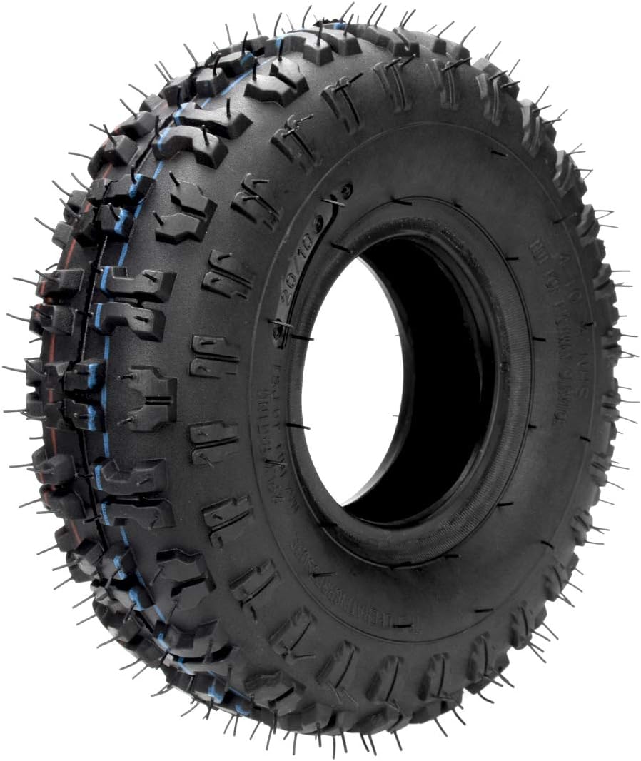 FVRITO 2 Pack of 4.10-4 410-4 4.10/3.50-4 Tire with Inner Tube for Lawn Mowers Garden Rototiller Snow Blower Mowers Hand Truck Wheelbarrow Go Cart Kid ATV Pack of 2