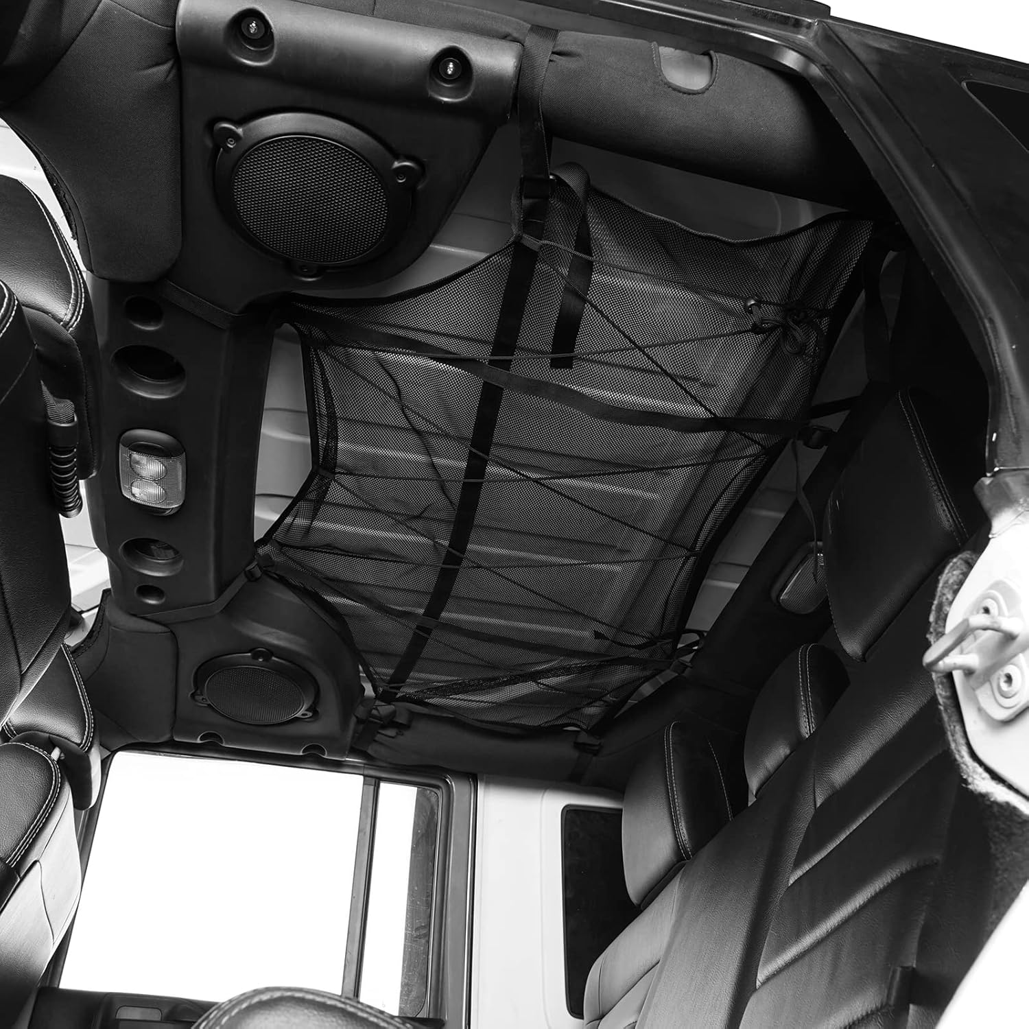 Hooke Road JKU Attic Overhead Storage Cargo Net Compatible with Jeep Wrangler JK Unlimited 4-Door 2007-2018