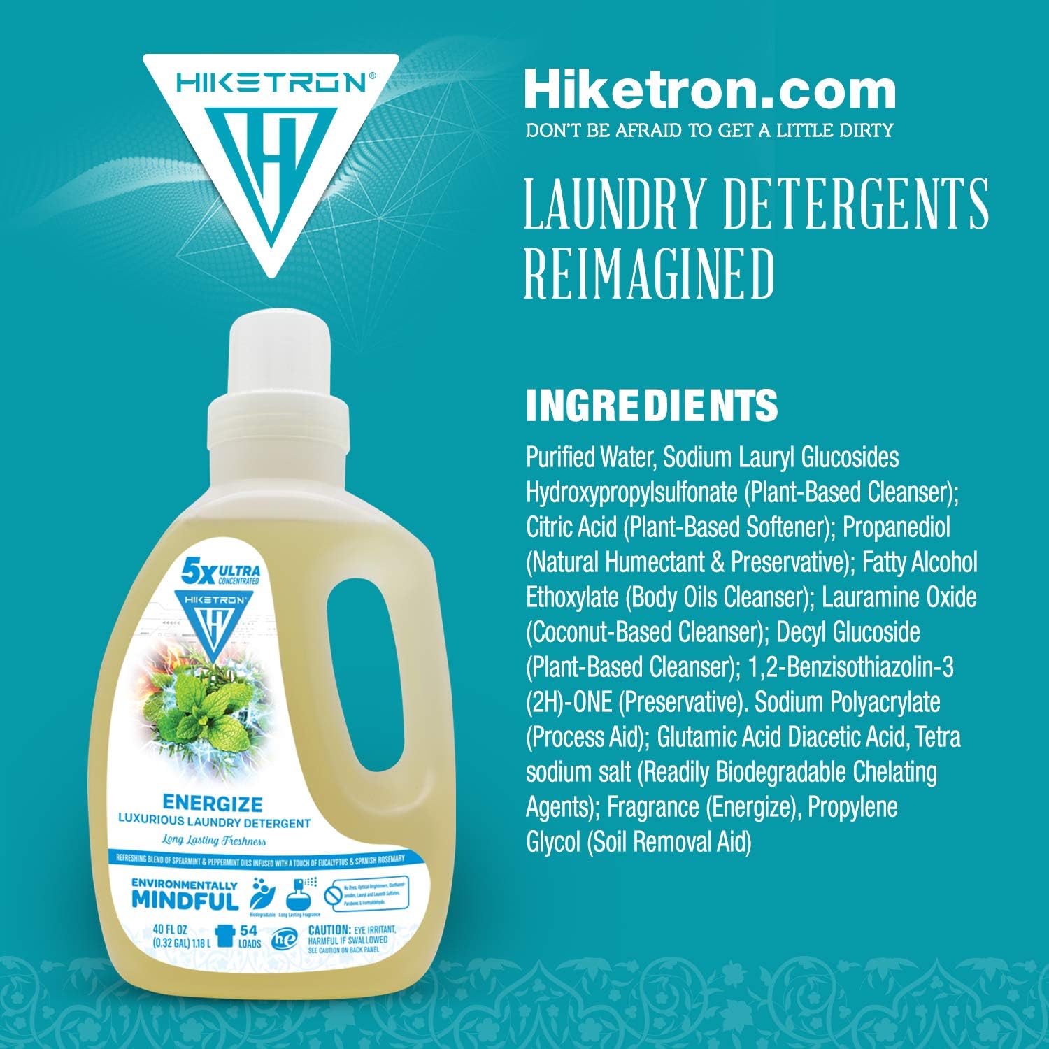 Fresh Scent Laundry Detergent (Energize, 1 Pack) Pack of 2