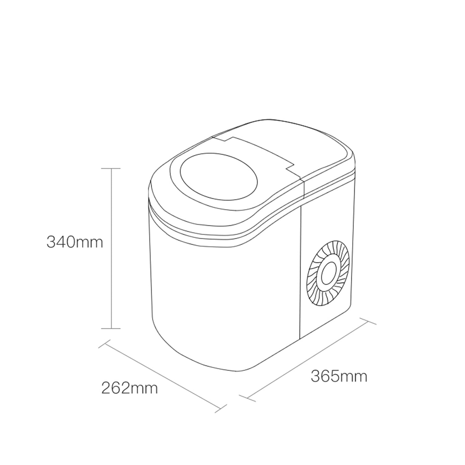 Countertop Ice Maker Machine, 26Lbs/24H Compact Ice Makers, Portable Ice Cube Maker with Self Cleaning