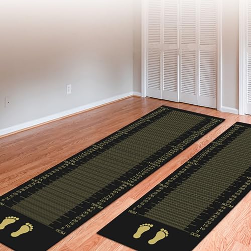 Standing Long Jump Test Mat,Non-Slip Practice Measuring Pad,PVC Long Jump Mat for Home Gym Flooring,Indoor Outdoor Flooring Jump Roping Training Mat for Kids/Adult,Set of 2