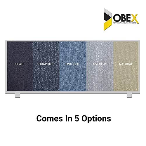 Acoustical Cubicle Privacy Screen Extender Desk Panel & Office Divider, Add Separation & Block Noise, 18" X 42", Overcast