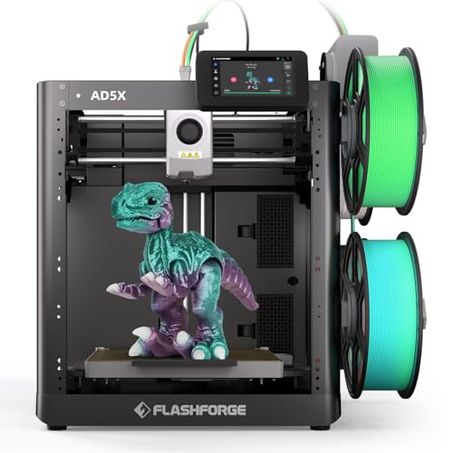 FLASHFORGE Adventurer 5M 3D Printer with Fully Auto Leveling System, Max 600mm/s High-Speed, 280℃ Quick-Detach Nozzle, CoreXY Structure for Superior Print Quality, Rookies & Experts Smart Choice