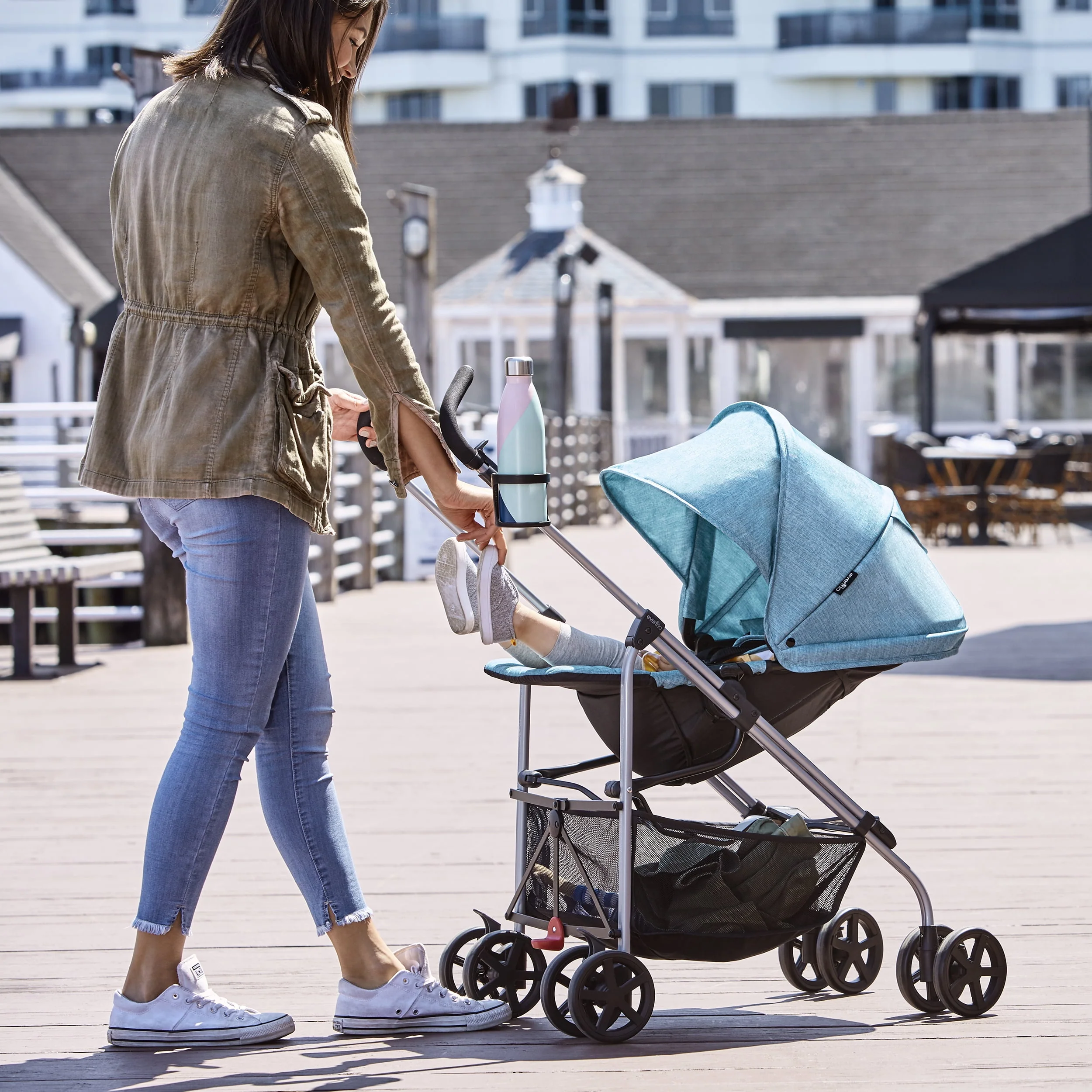 Evenflo Reversi Lightweight Reversible Stroller (Altair Black), Unisex