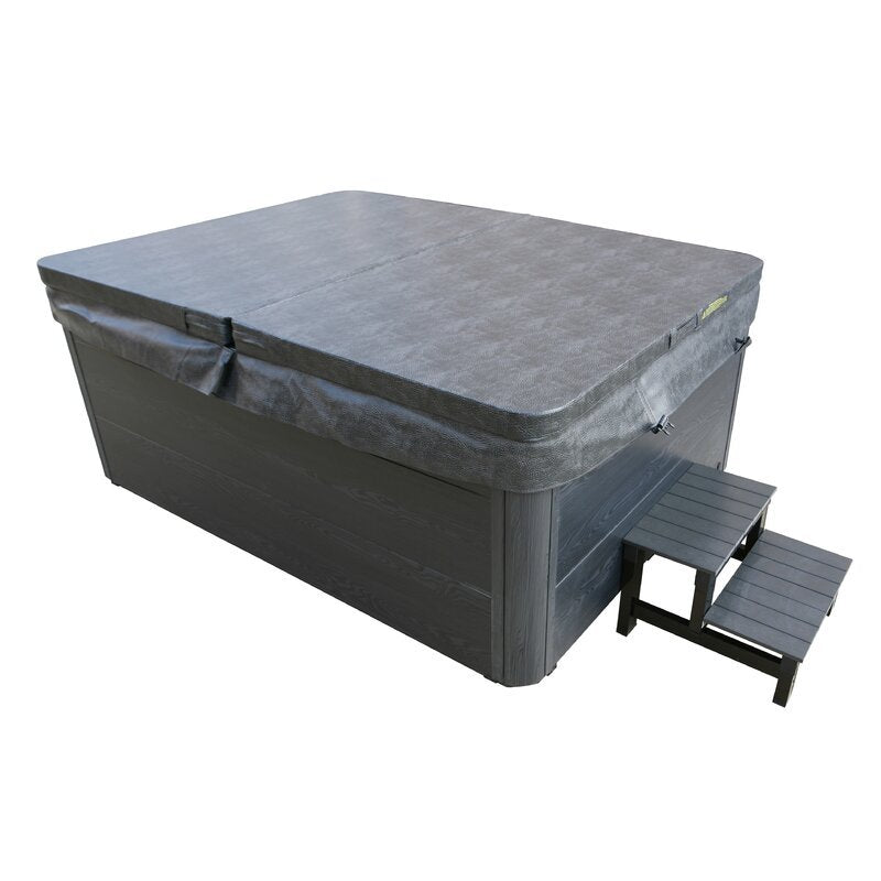 WSINC 3 - Person 27 - Jet Acrylic Rectangular Hot Tub with Ozonator in Grey Oak