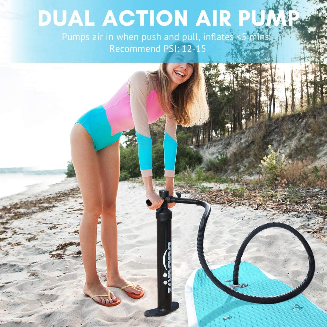 Zupapa Upgrade Inflatable Stand Up Paddle Board 6" Thick 11 FT Kayak Convertible All Accessories Included
