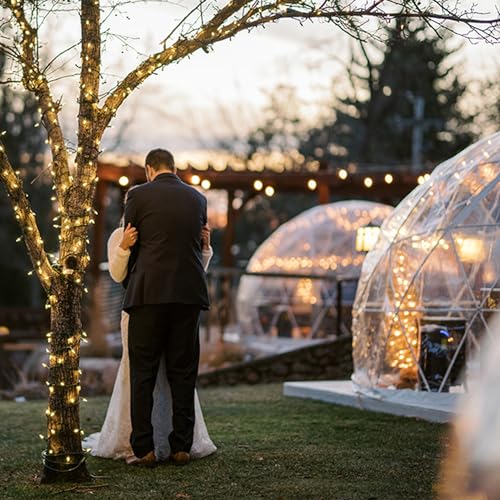 Garden Dome Igloo 12FT Clear Bubble Tent Outdoor for Garden, Weather Proof Pod Camping Patio Igloo Tent for Backyard Canopy Gazebos Screen House Room Lean to Greenhouse