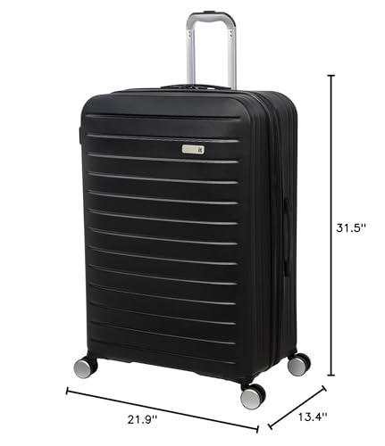 it luggage Legion 32" Hardside Checked 8 Wheel Expandable Spinner, Smoke Blue