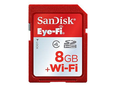 SanDisk Eye-Fi Wireless Memory Card - Wireless memory card - 8 GB - Class 4 - SDHC - Wi-Fi
