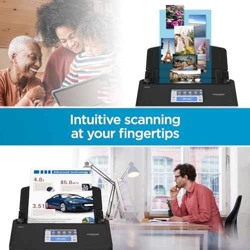 ScanSnap iX2500 Wireless or USB High-Speed Cloud Enabled Document, Photo & Receipt Scanner with Large Touchscreen and 100 Page Auto Document Feeder for Mac or PC, White
