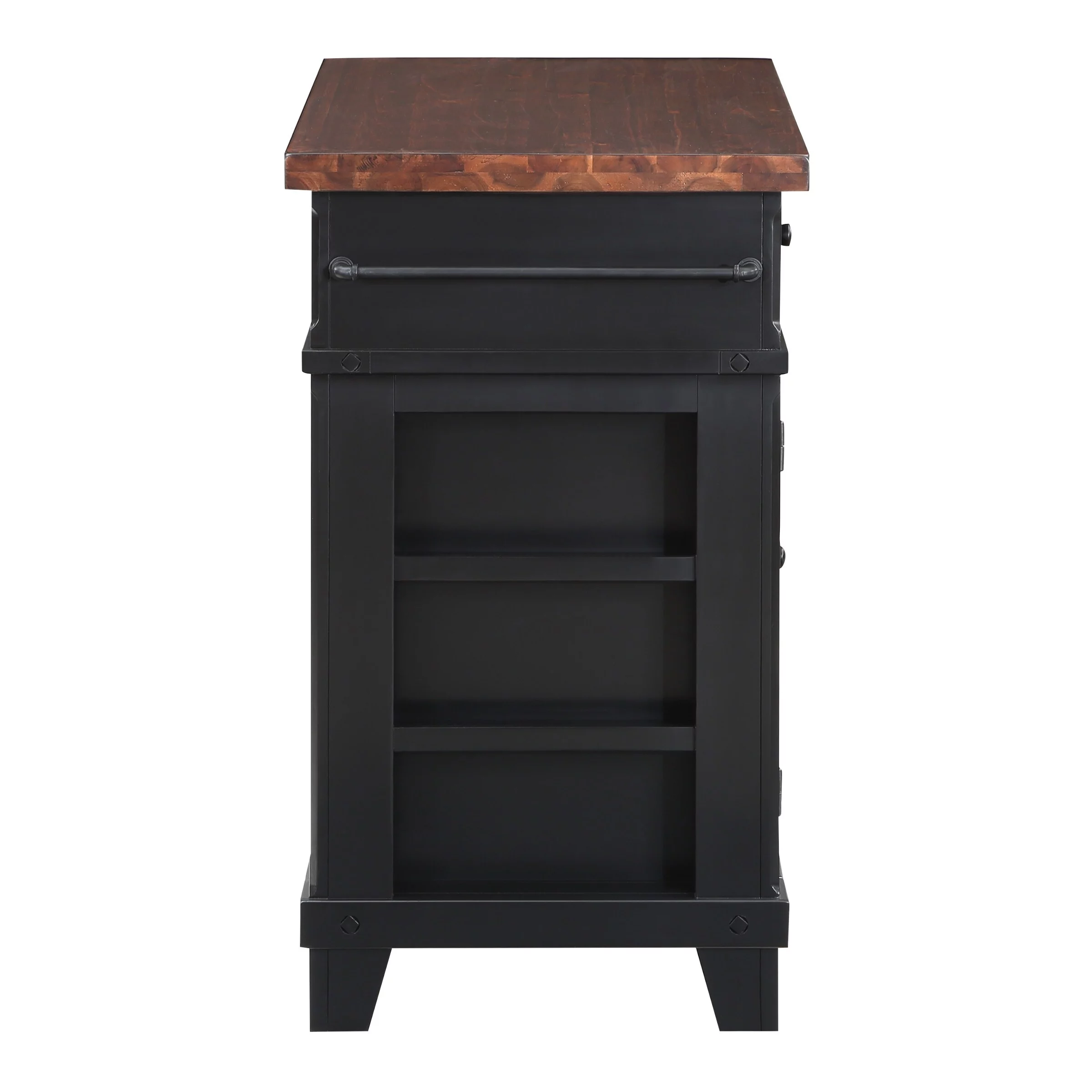 Madison Kitchen Island in White Finish Engineered Wood