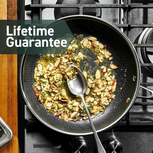 HexClad Hybrid Nonstick 6-Piece Fry Pan Set, 8, 10 and 12-Inch Frying Pans with Tempered Glass Lids, Stay-Cool Handles, Dishwasher and Oven Safe, Induction Ready, Compatible with All Cooktops