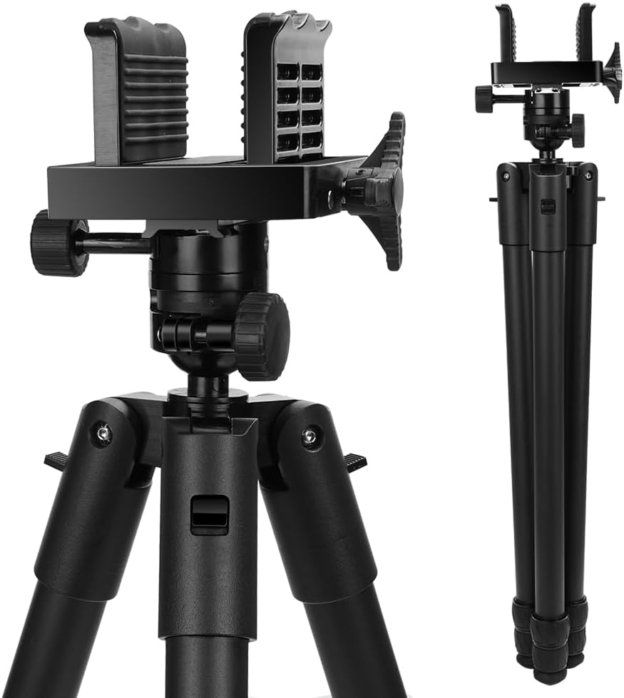 TKKOK D360 pro Hunting Tripods with Aluminum 360 Degree Ball Head, Adjustable Legs, for Hunting Shooting Tripod