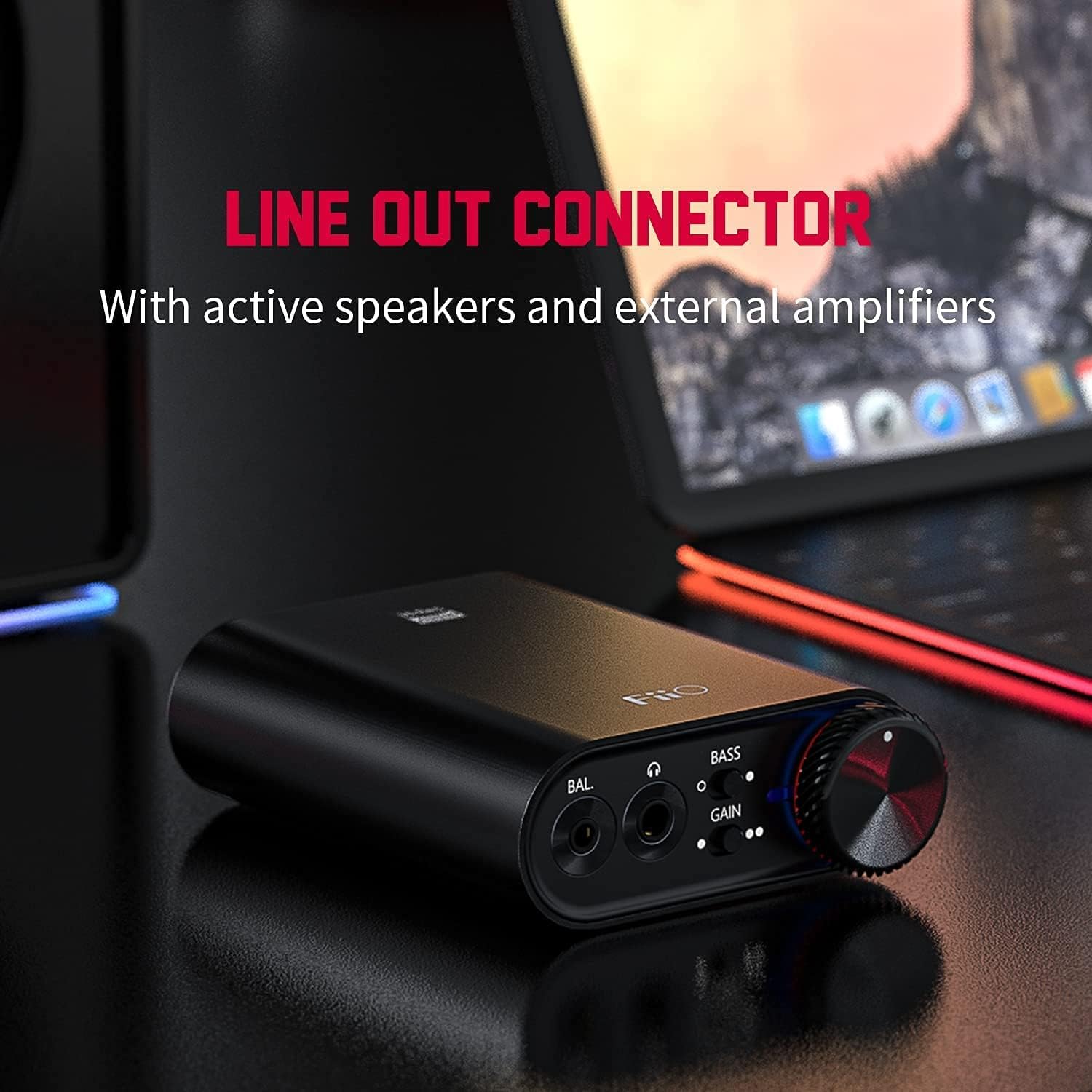 FiiO New K3 Headphone Amplifier High Resolution 384kHz/32bit PCM DSD256 USB-C DAC for Home and Computer Coaxial and Optical Digital Outs