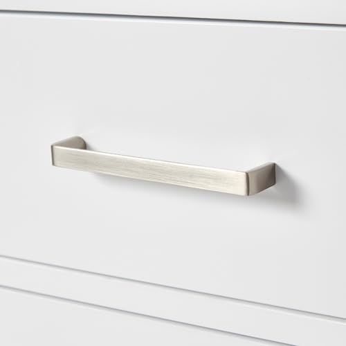 ARIEL 61" White Bathroom Vanity with 1.5" Edge Italian Carrara Marble Countertop & Backsplash, Center Rectangular Sink, 2 Soft Closing Doors, 9 Full Extension Dovetail Drawers, Brushed Nickel