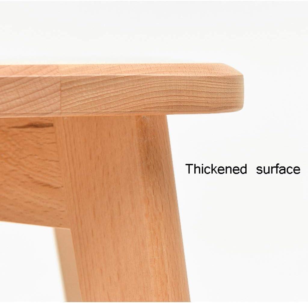 Footrest Stool/Foot Rest Simple Modern Living Room Dining Room Stool Fashion Makeup Stool, Solid Wood Square Stool, Two Colors Optional Footstool Step Stool (Color : Brown) (Linen)