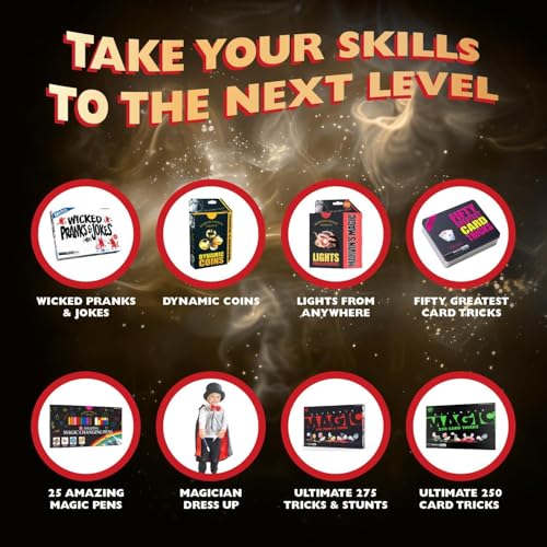 Marvin's Magic - Signature Deluxe Box of Tricks | Executive Set of Magic Tricks | Magic Set for Beginner and Experienced Magicians | Magician Supplies Include Mystical Magic Cards, Dynamic Coins