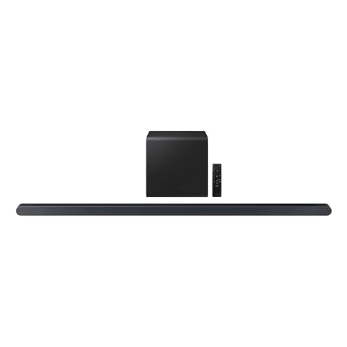 SAMSUNG HW-S50B/ZA 3.0ch All-in-One Soundbar w/Dolby 5.1, DTS Virtual:X, Q Symphony, Built in Center Speaker, Adaptive Sound Lite, Bluetooth Multi Connection, 2022 Black