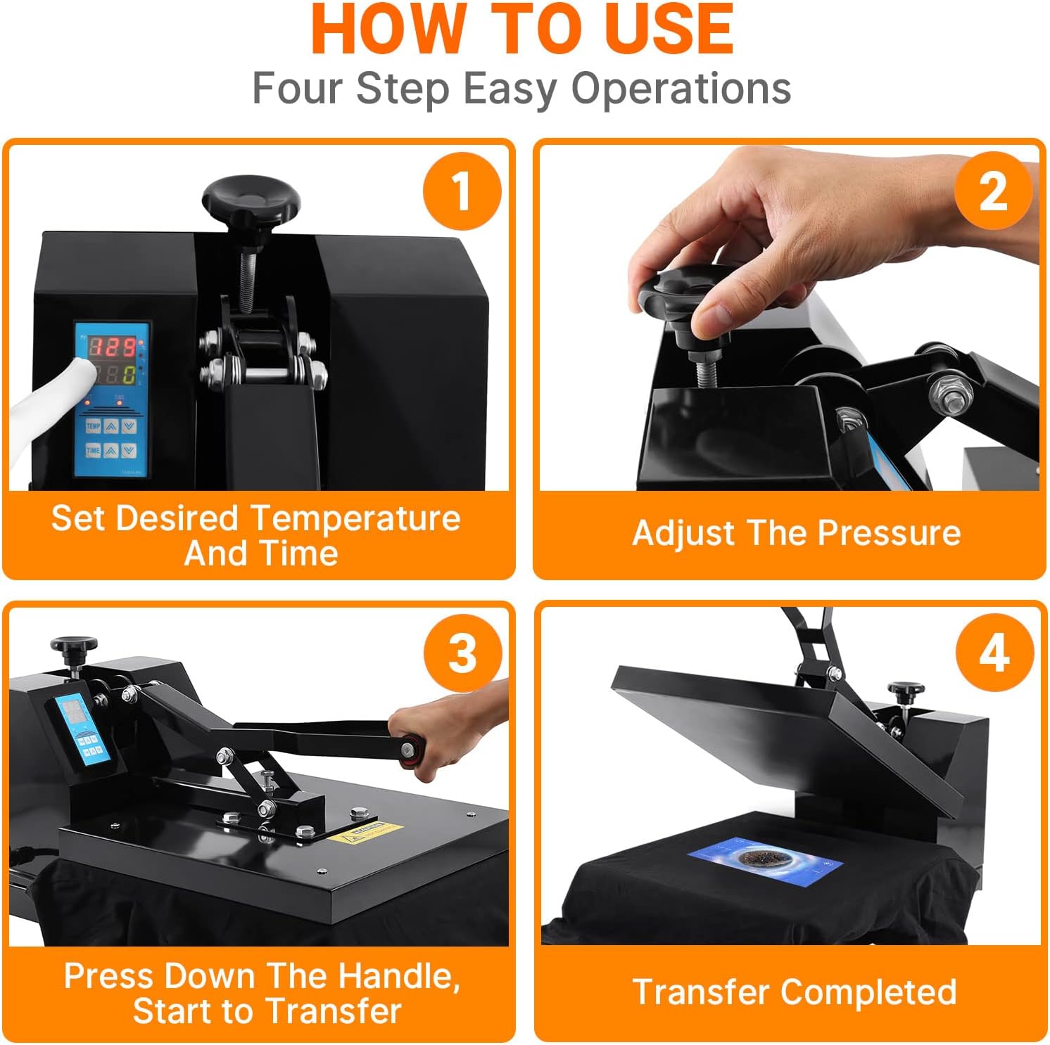 Iglobalbuy 16x24" Clamshell Heat Press Sublimation Machine, Digital Control Heat Press Transfer Printer, Large 16" x 24" Industrial Clamshell Design Heat Press for T Shirts