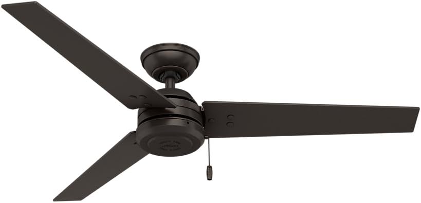 Hunter Cassius Indoor / Outdoor Ceiling Fan with Pull Chain Control, 52, Premier Bronze