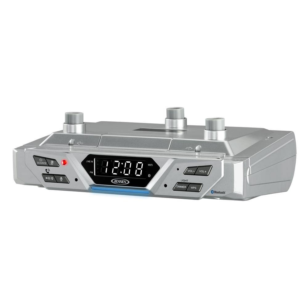 Jensen Under Cabinet Bluetooth Music System with Alexa Far-Field Voice Recognition Jas-725