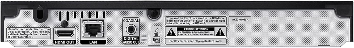 Samsung Blu-ray DVD Disc Player With Built-in Wi-Fi 1080p & Full HD Upconversion, Plays Blu-ray Discs, DVDs & CDs, Plus 6Ft High Speed HDMI Cable, Black Finish