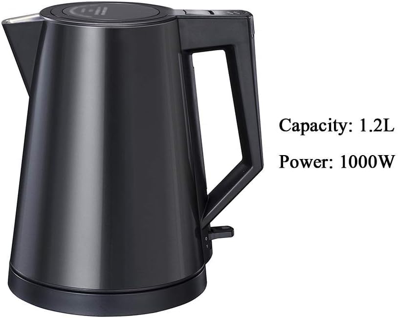 Electric Kettle Cordless Tea Kettle,Fast Boil,Auto Shut Off and Boil Dry Protection Tech Power Off Large Capacity 1000W Anti-scalding Insulation Integrated Stainless Steel 1.2L (Color : Gold)