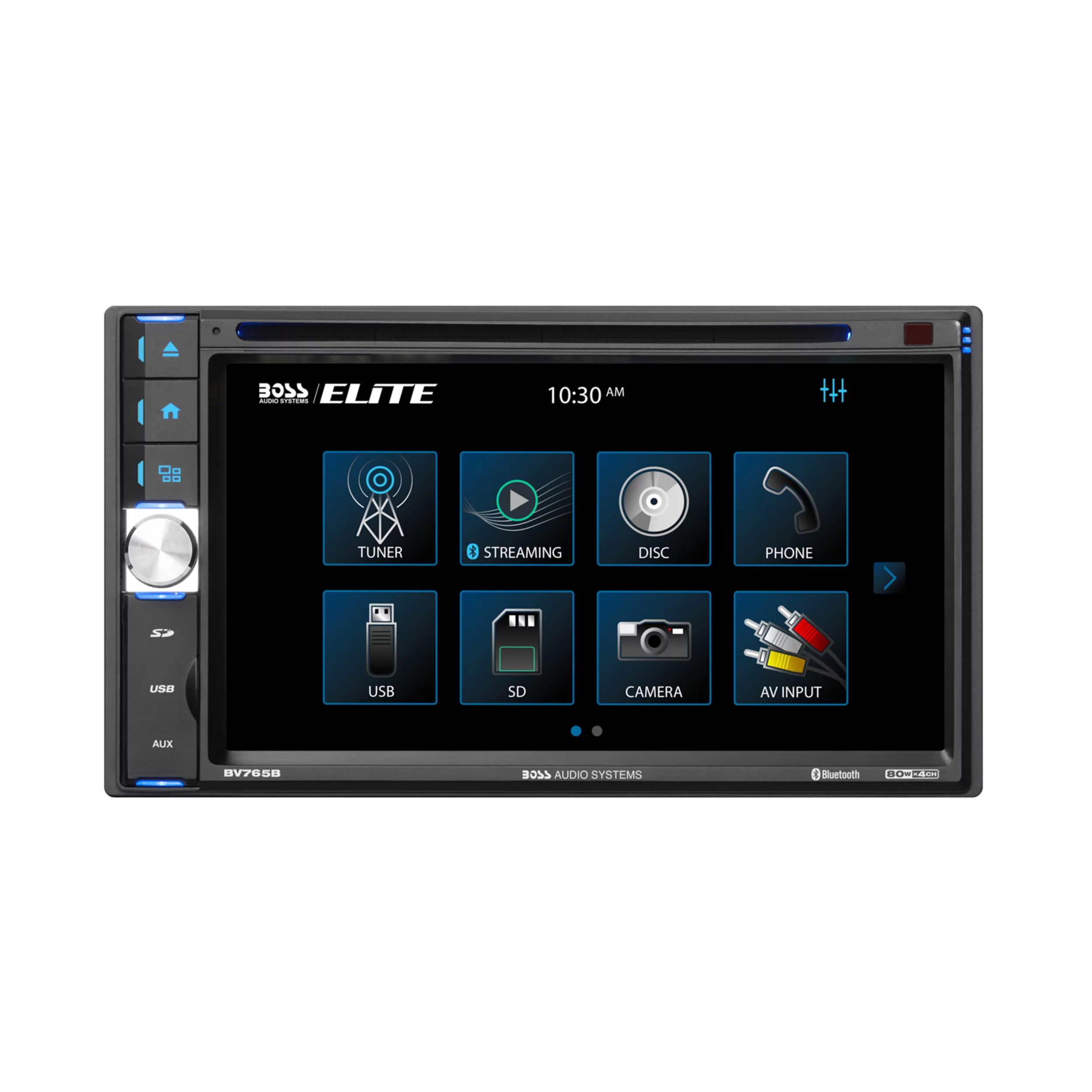 Restored Premium BOSS Audio Systems Elite BV765BLC Car Audio Stereo System 6.5 Inch Double Din, Touchscreen, Bluetooth Audio Calling Head Unit, Radio Receiver, CD Player, Backup Camera, USB (Refurbished)