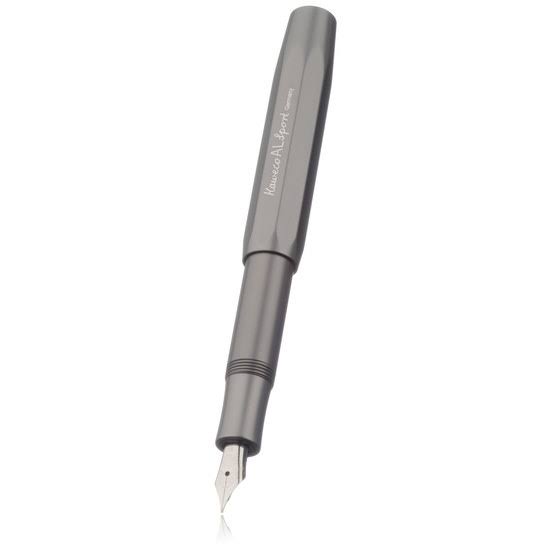 Kaweco Al Sport Fountain Pen - Grey Anthracite Double Broad