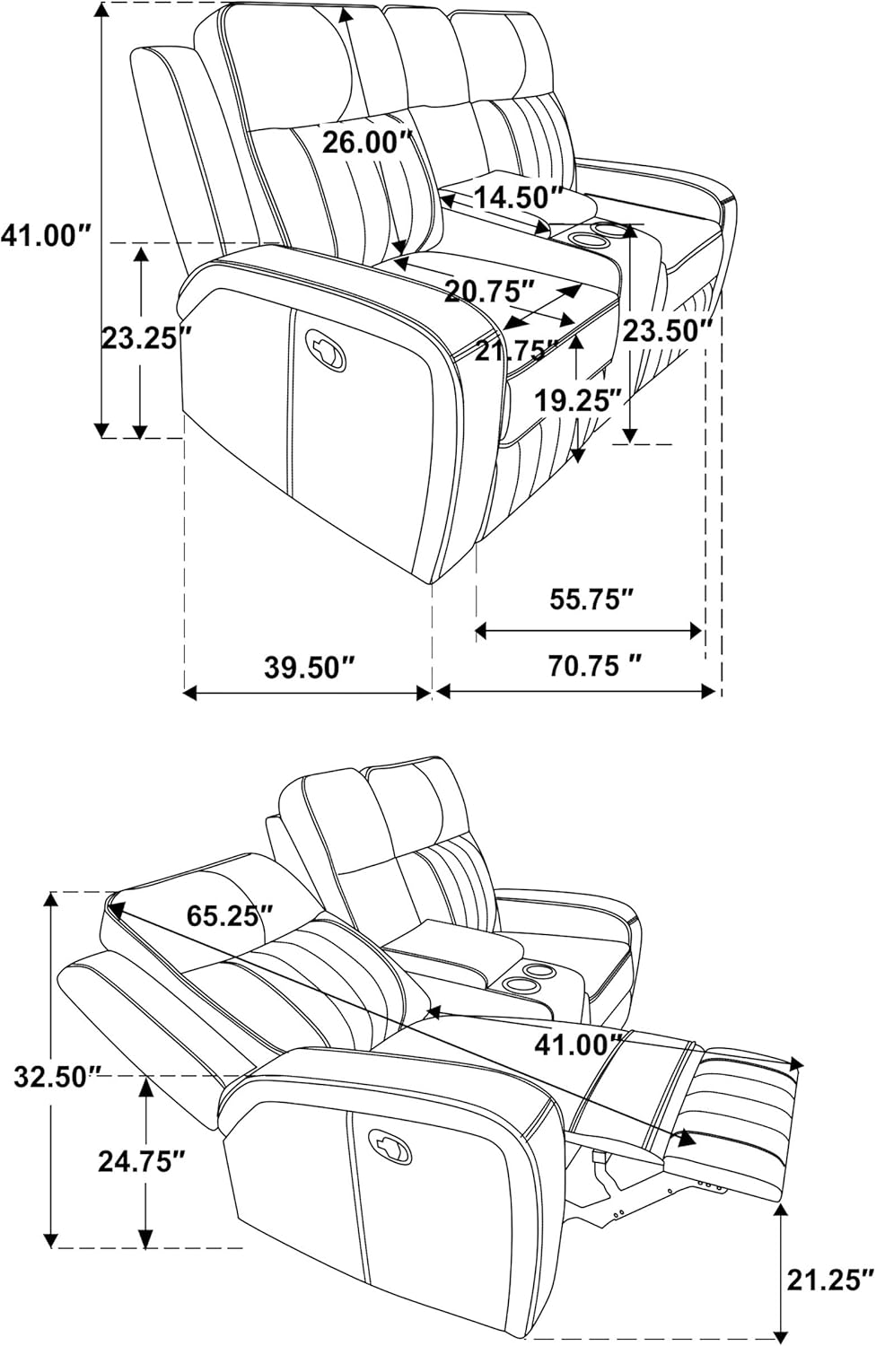 Coaster Home Furnishings Raelynn 3-Piece Upholstered Motion Reclining Sofa Set Grey