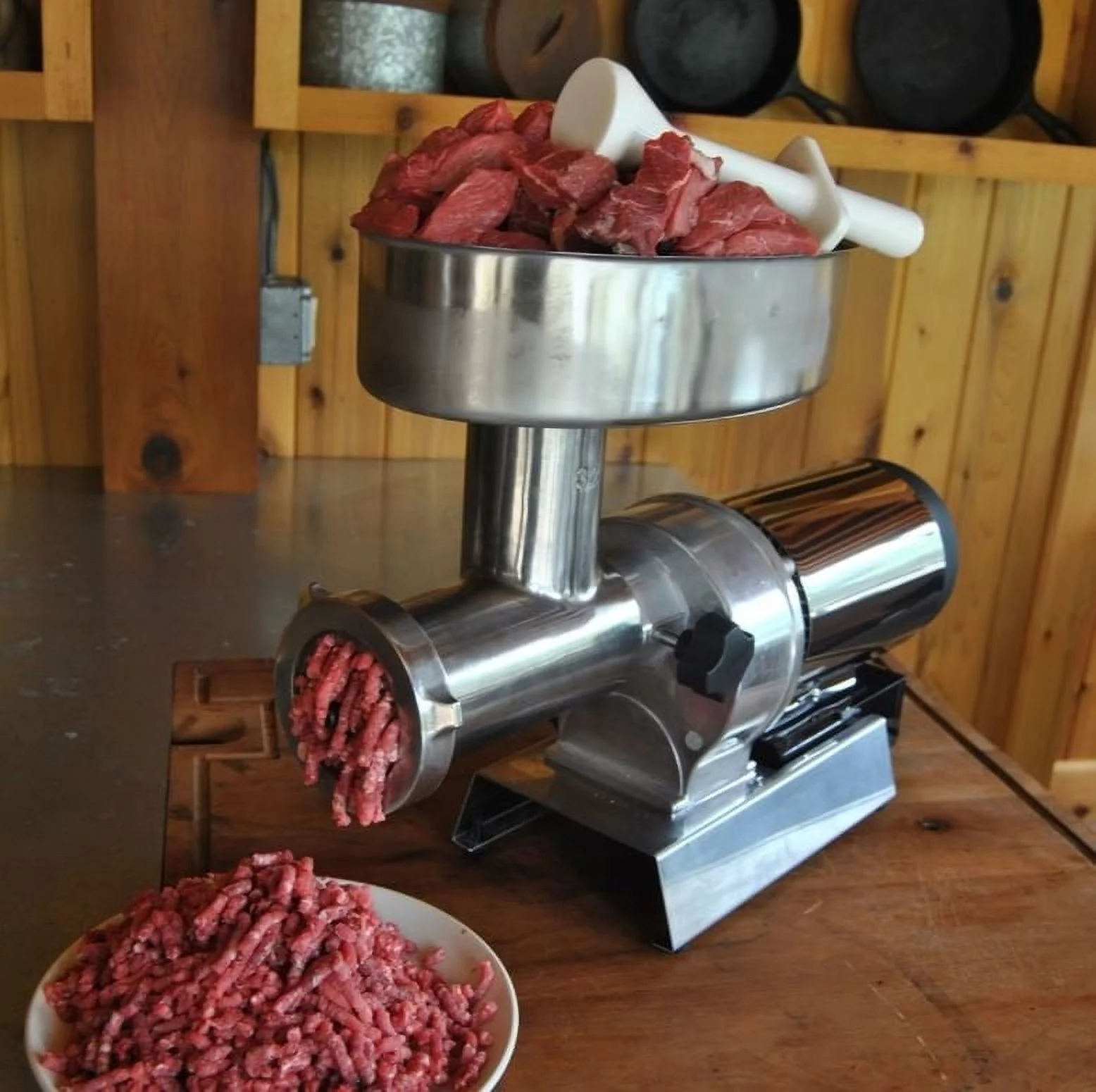 Weston Butcher Series #22 Meat Grinder and Sausage Stuffer, 1 HP, Commercial Grade, 09-2201-W