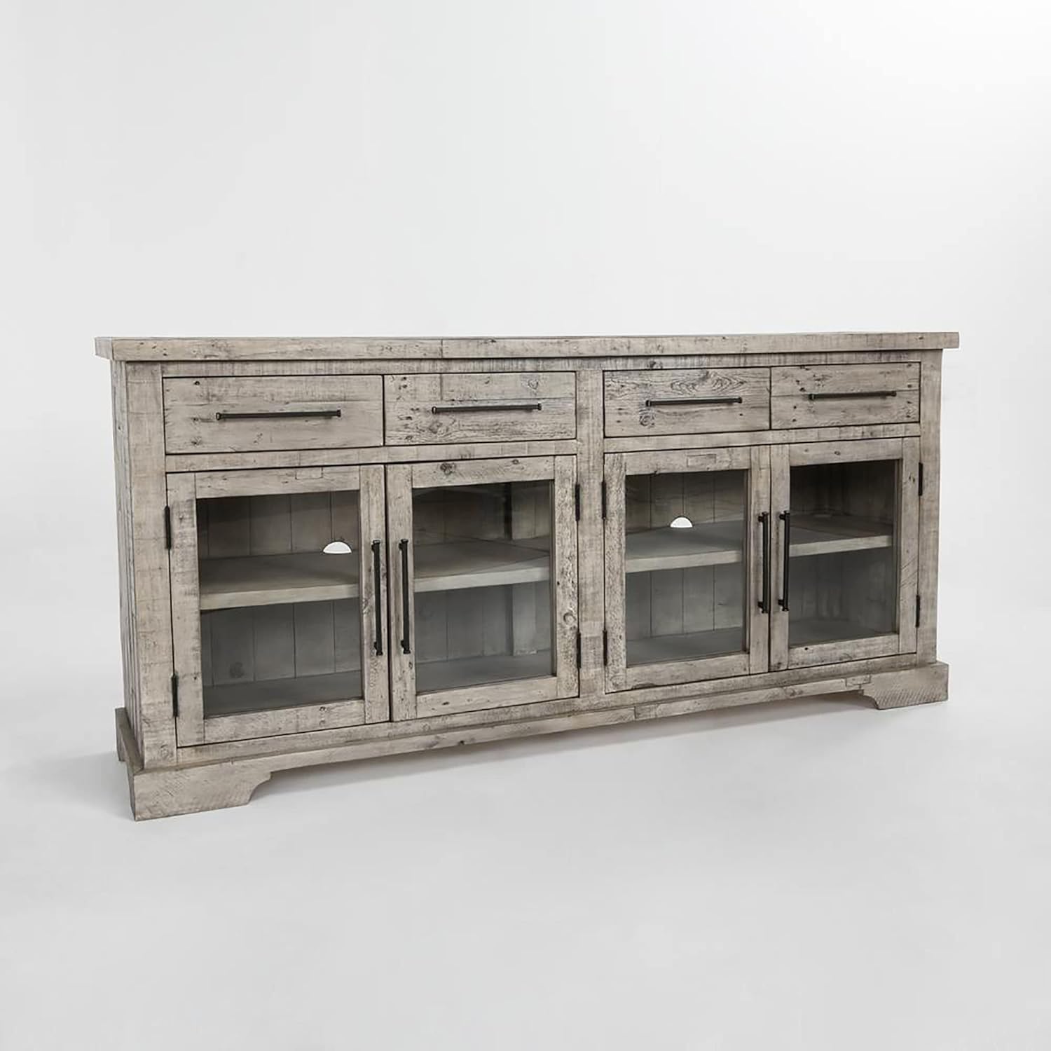 Kosas Home Sagrada 4-Drawer Reclaimed Pine Sideboard in Sierra Gray