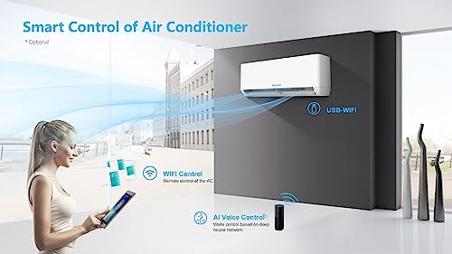 ApooDr AT-Pro Series 9,000 BTU – 24000 BTU Mini Split Air Conditioner Ductless Inverter System with Heat Pump,Energy-Star Wi-Fi with 16 Ft. Kit