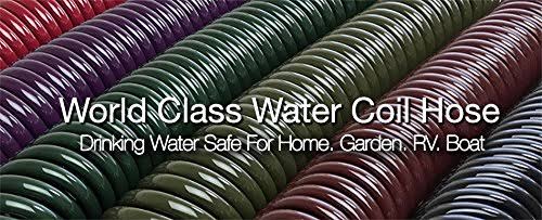 Water Right Professional Coil Garden Hose, Lead Free u0026 Drinking Water Safe, 50-Foot x 3/8-Inch, Espresso