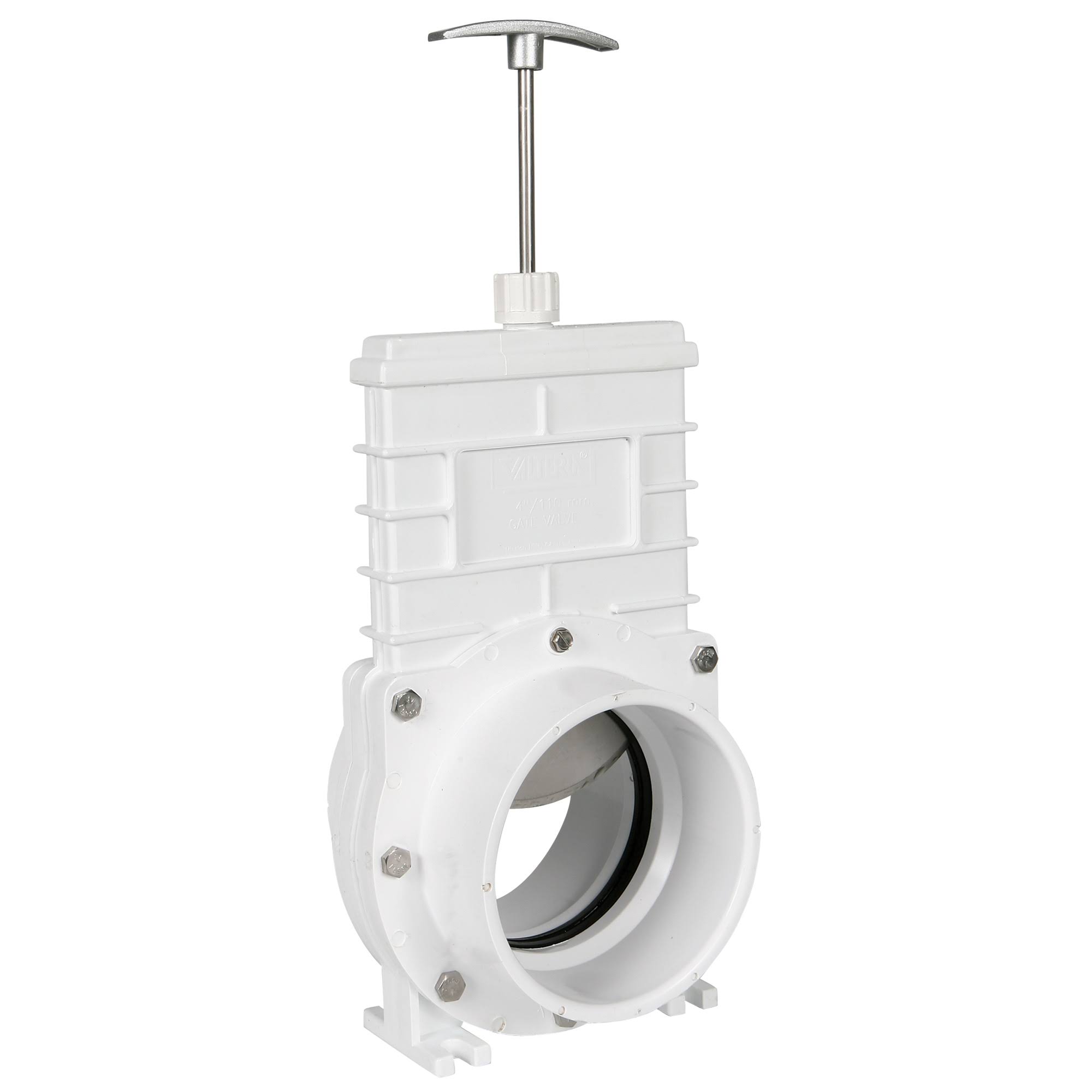 Gate Valve - 4x22 (Schedule 40) - White - Valterra Products 6401