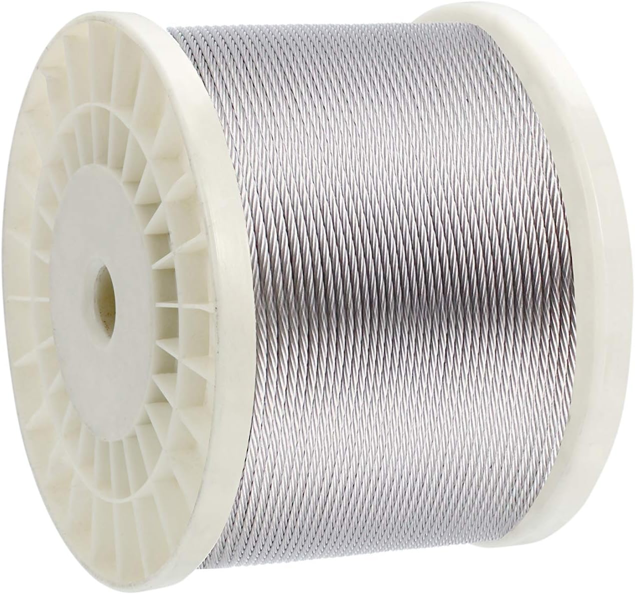 1000FT 1/8" T316 Stainless Steel Cable, Wire Rope Aircraft Cable for Deck Cable Railing Kit, 7 x 7 Strands Construction,DIY Balustrades, Come with a Cutter