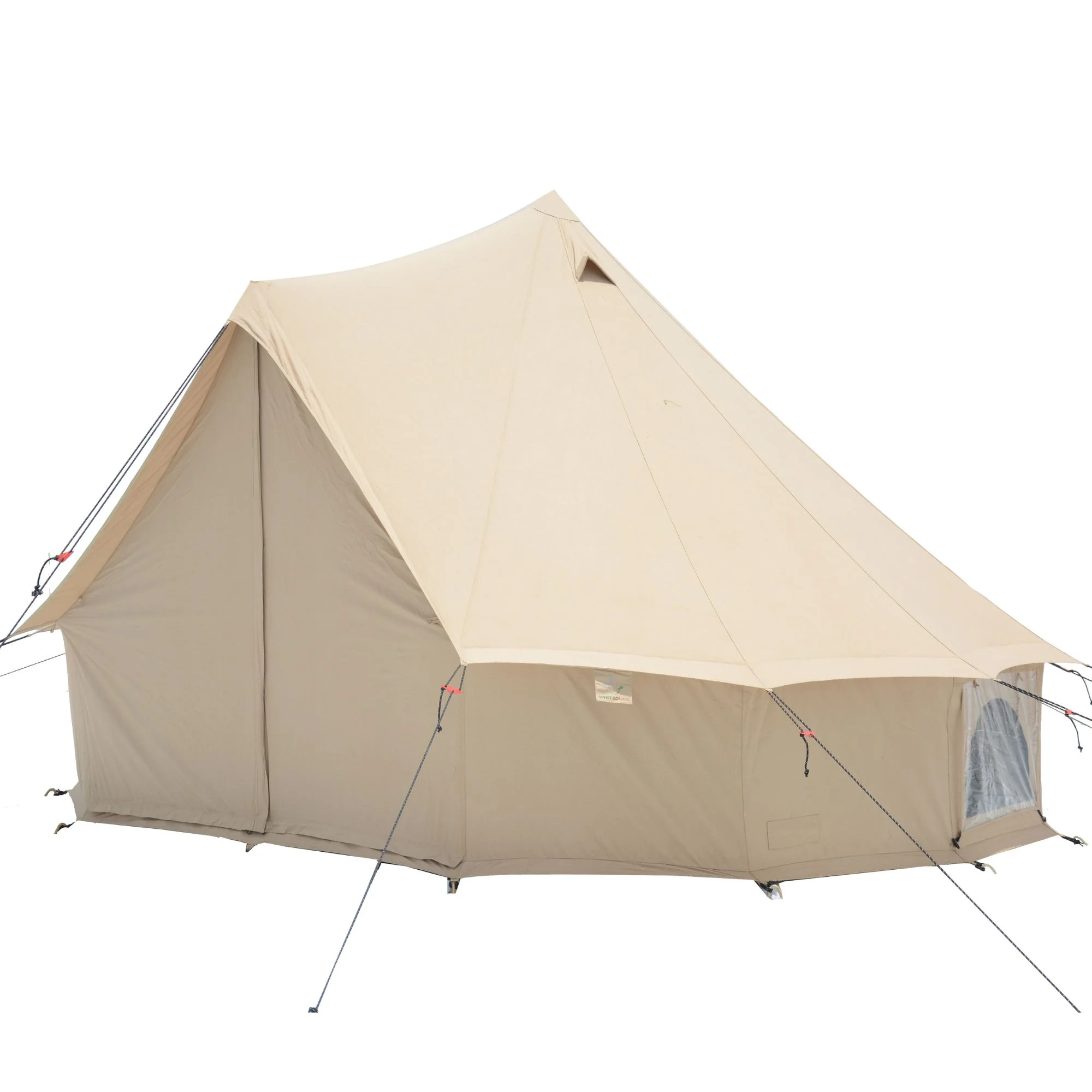 WHITEDUCK Regatta Canvas Bell Tent w/Stove Jack, Sandstone Beige, 13', Water Repellent 4-Season Camp