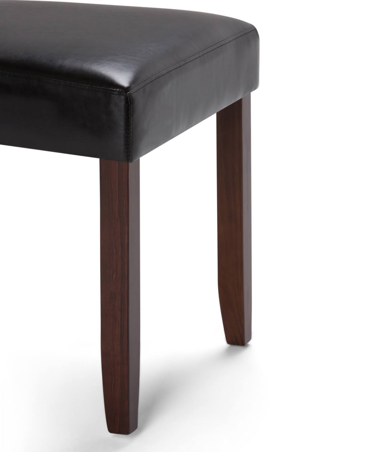 Simpli Home Acadian Faux Leather Parson Dining Chair - Satin Cream - Set of 2