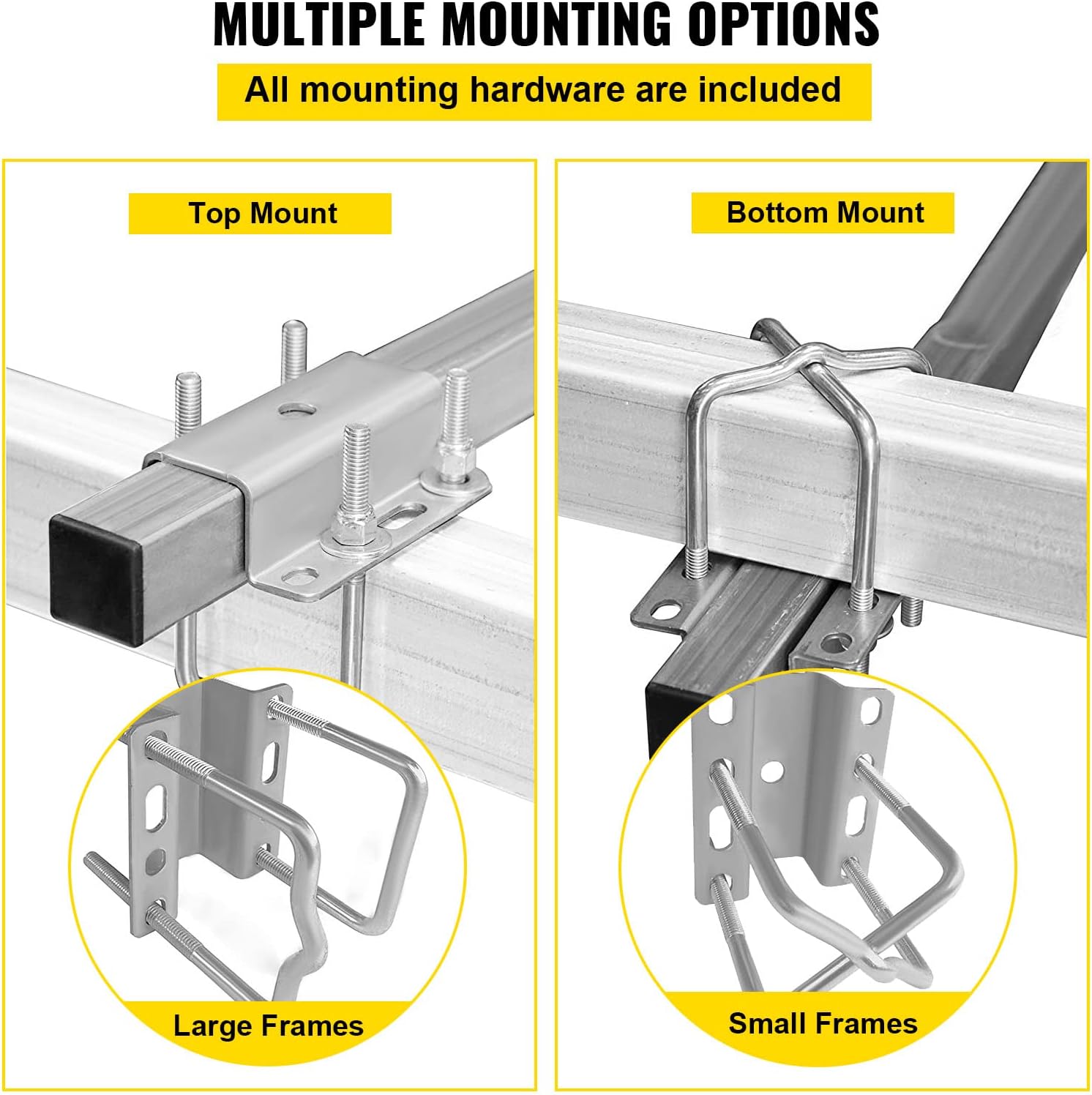 VEVOR Boat Trailer Guide-on, 40", 2PCS Galvanized Steel Trailer Post Guide on, with PVC Tube Covers, Mounting Hardware Included, for Ski Boat, Fishing Boat or Sailboat Trailer