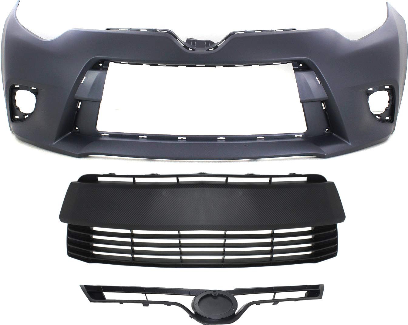 Garage-Pro Auto Body Repair Compatible with 2014-2016 Toyota Corolla with Front Bumper Cover and Grille Assembly, CE/L/LE/LE Eco Models Set of 3