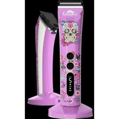 Kenchii Flash5 5-in-1 Digital Cordless Clipper Purple/Skull - Pet Supplies online store