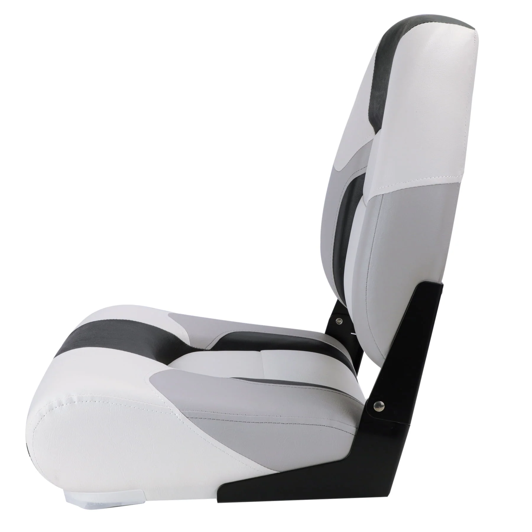 NORTHCAPTAIN S1 Pro Premium High Back Folding Boat Seat,Stainless Steel Screws Included,Charcoal/Black(2 Seats)