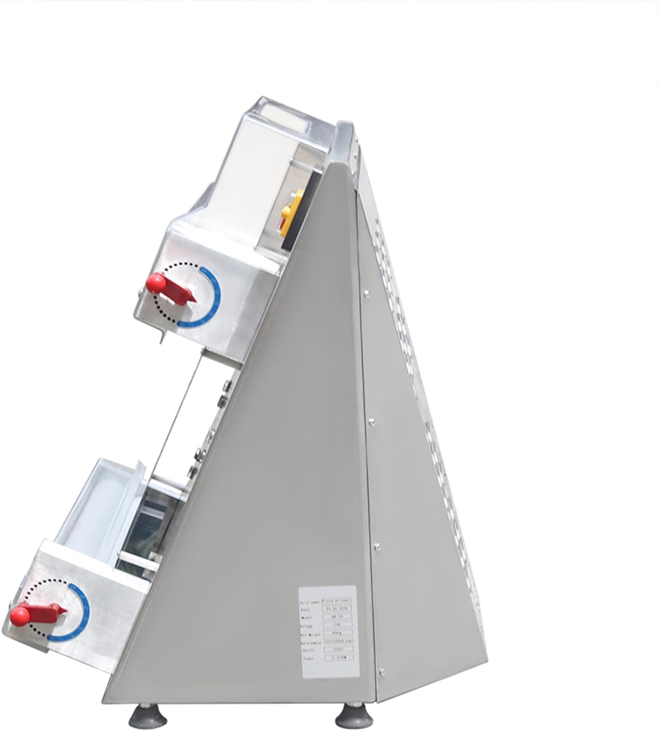 Commercial Dough Roller Sheeter, Automatic 370W Electric Pizza Dough Roller, Stainless Steel Adjustable Thickness Dough Machine, 5s Fast Production, for Pasta Maker Equipment