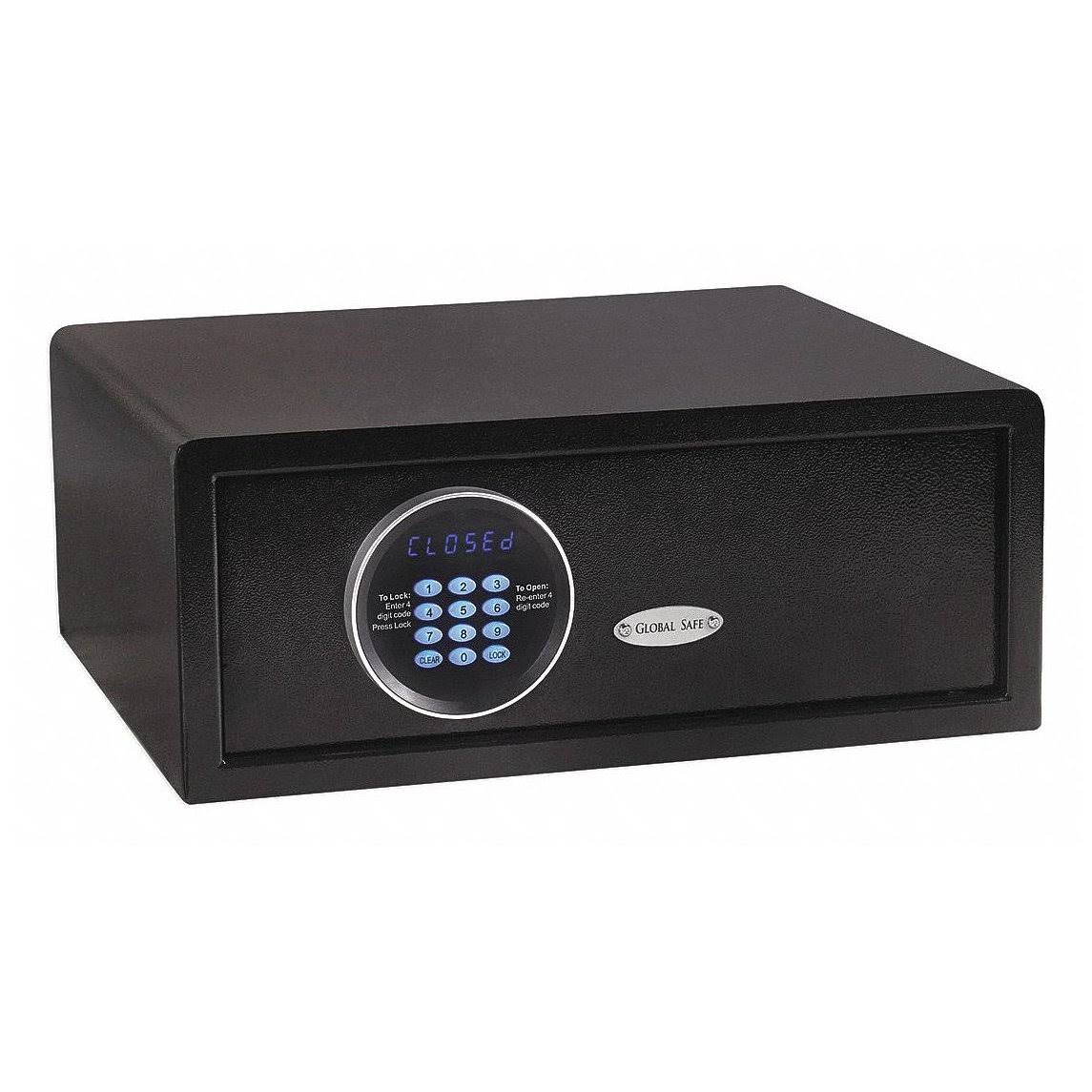 Global Safe 824 Black 25 Hotel Safe,Black,Net 35.2 Lb.,steel