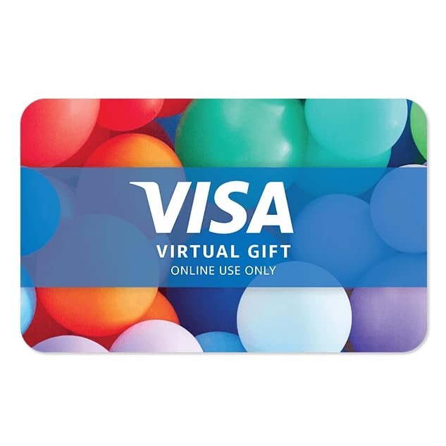Visa Virtual $200 eGift Card (plus $6.95 Purchase Fee) - For Online Use Only