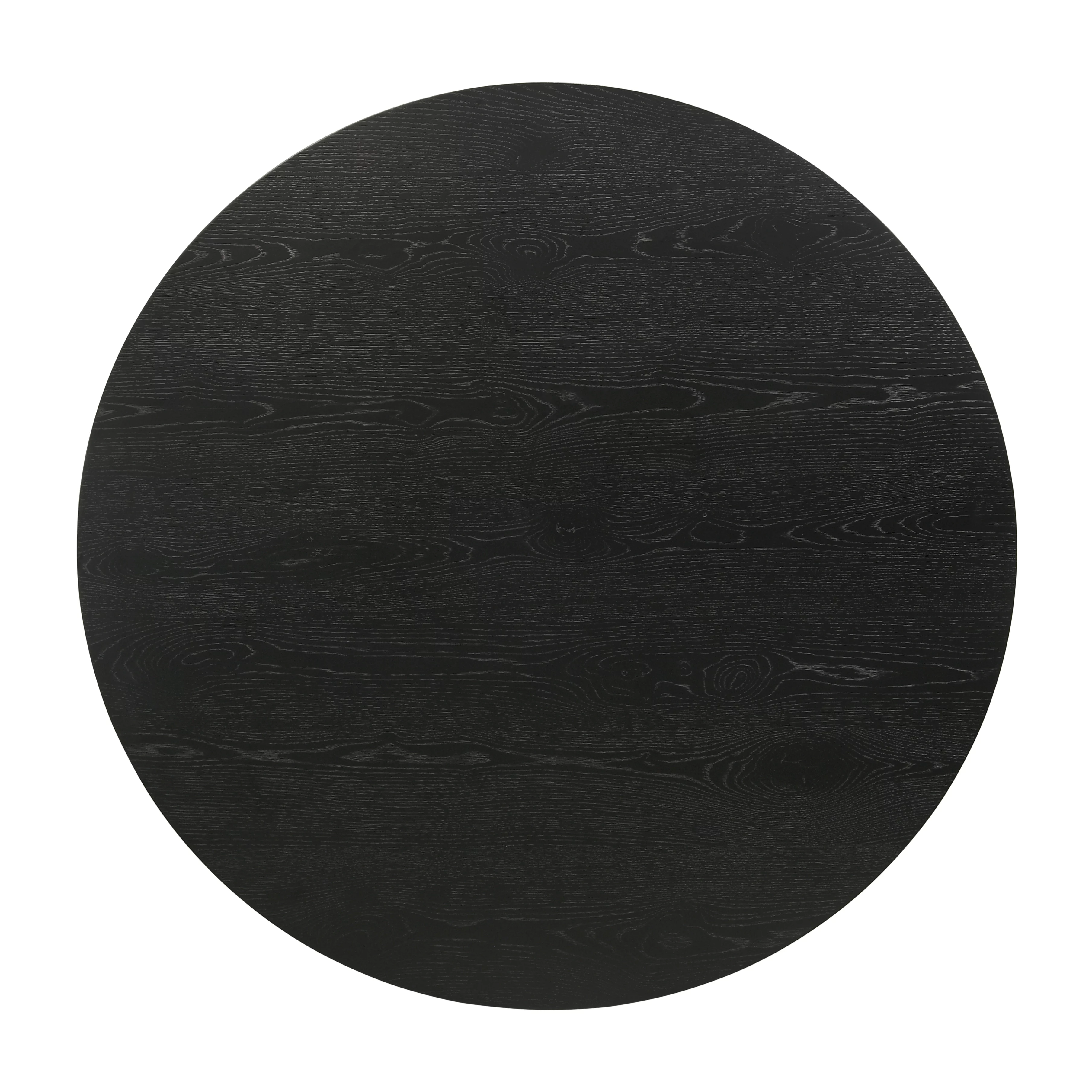 Roundhill Furniture Rocco Contemporary Pedestal Dining Table, Ebony