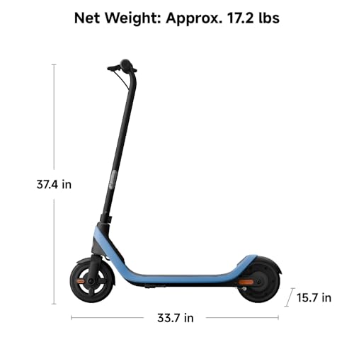Segway Ninebot eKickScooter - Electric Scooter for Kids 6-14, w/t Adjustable Handlebar Height (Only C2 Pro) for Riders up to 132 lbs, Includes New Cruise Mode, UL-2272 Certified